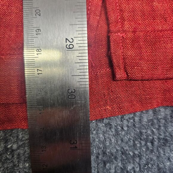 Brandini Shirt Mens Large Orange Linen Camp Short Sleeves Casual - Picture 8 of 8